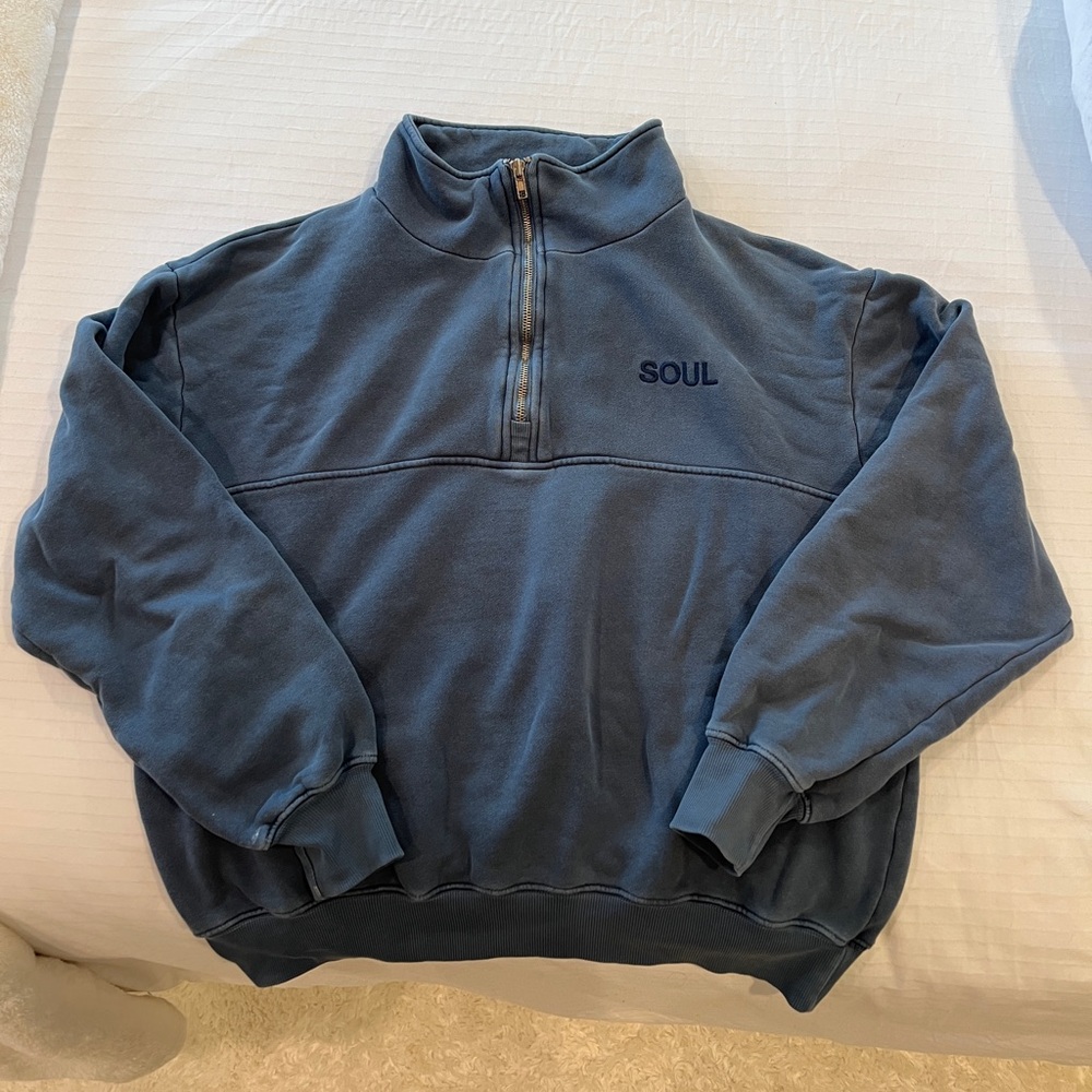 SoulCycle Blue Half- Zip Sweatshirt